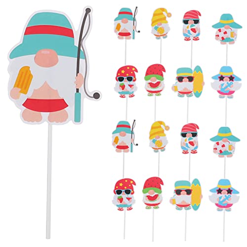 Amosfun 240 Pçs Decoração De Bolo De Gnomo Decoração Charme De Verão Decoração De Bolo De Bambu