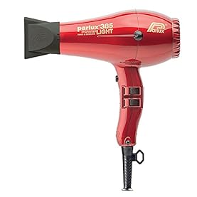 Alternative view of Parlux 385 Powerlight Ionic & Ceramic Red Hair Dryer + M Hair Designs Metal Mesh Diffuser (Bundle) – Lightweight, Fast-Drying, Frizz-Control Blow Dryer for Salon-Quality Styling