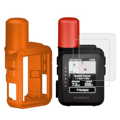 Coque Garmin inReach Mini 3 orange et 2 verres de protection d'écran HD mat