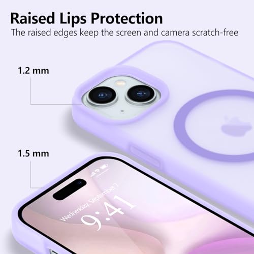 Micoden for iPhone 15 Case Silicone Compatible with MagSafe Cute, Purple by Micoden - Used condition - Image 2
