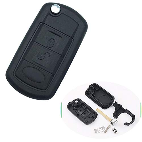 Replacement for Car Keyless Entry Flip Folding Remote Key Fob Shell Case Fit for Land Rover Discovery LR3 Range Rover Sport