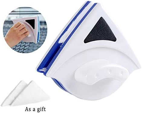 Double-Sided Window Cleaner Glass Wiper Magnetic Cleaning Tools Practical Glass Wiper for High-Rise Single Glazed Windows with Thickness of (3-8mm)