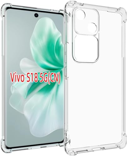Image of Back Cover Silicone Flexible Bumper Transparent Cover for VIVO V30 -Transparent