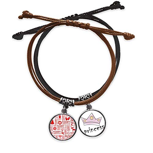 Pulsera Feliz Navidad de cuerda para lucir en cenas familiares y fiestas Navideñas