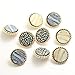 Women pins Brooch Buttons,10 Pcs Retro Resin Buttons Decor for Sewing Crafts Clothes Coat DIY Muppet Decorative Accessories Tool Plastic Button-E,21mm (Color : W, Size : 21MM)