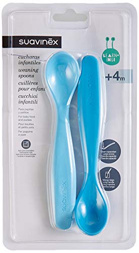 Suavinex - Pack 2 Cucharas Infantiles BOOO/Cucharas Bebé. Apta Para Lavavajillas, Color...
