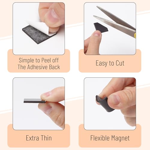 Image of Mr. Pen- Self Adhesive Magnet Square, 200 pcs, Flexible and Extra Thin | 0.8 inchx0.8 inch, Magnetic Square with Adhesive Backing, Perfect for Crafts, DIY Projects & Decorative Magnet