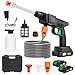 TBRFP Cordless Pressure Washer with 2 Batteries, 960PSI Portable Power Washer, 2-in-1 Nozzle, 5M Hose & Foam Cannon, High Pressure Jet Wash for Car, Patio, Garden, Bike & Outdoor Cleaning