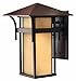Hinkley-One Light Anchor Bronze Etched Amber Seedy Glass Wall Lantern-2574AR