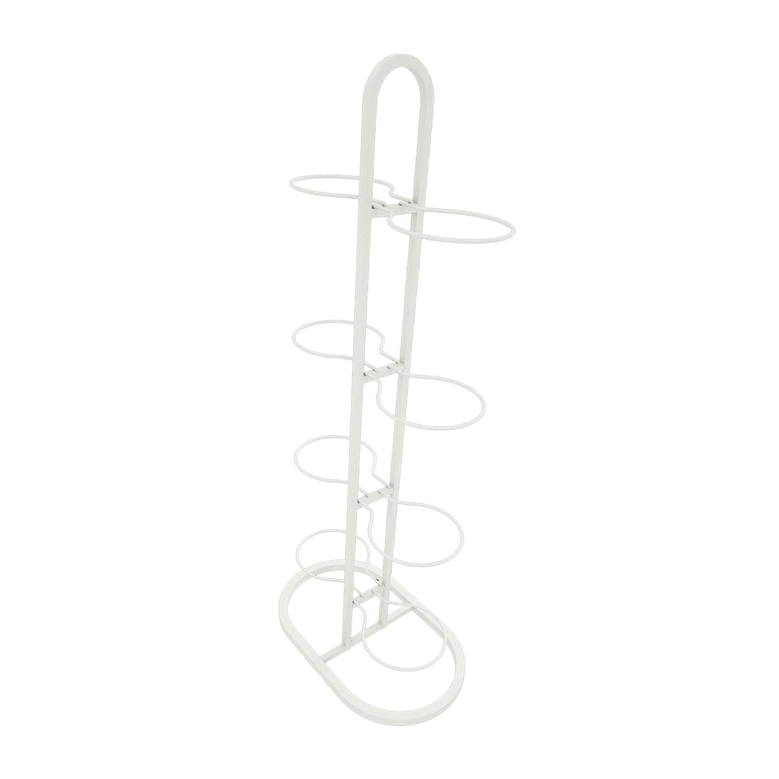 QSTDGVPW 8 Tier Ball Display Rack Vertical Soccer Stand Sports Equipment Organizer Garage Ball Organizer for Home, White