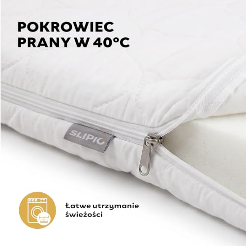 Materac nawierzchniowy Topper 150×200 | 5 cm grubości | Ergo+ Pianka ortopedyczna | Zdejmowany pokrowiec | Antyalergiczn
