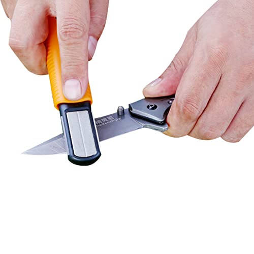 Moniss Pedra de afiar portátil portátil ao ar livre multiferramenta ferramenta de afiar com chave fe