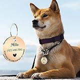 MYLUCKYTAG Personalisierte Haustier ID Tags Hundemarken - QR Code ID Tags - Haustier Online Profil - Senden Sie Haustier Standort Alert E-Mail beim Scannen