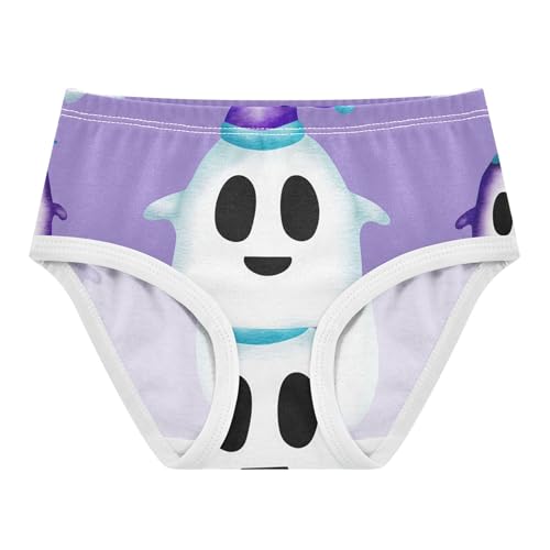 Toddler Girls Underwear 2t Cotton Cute Panties Girl Animals Kids Undies Briefs Cute Halloween Ghosts Purple