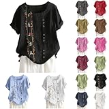 Linen Shirt Women Spring Tops for Ladies 2025 Crop Top for Girls Trendy Screensavers On Spring 2025 Fashion Trendy Frank & Ladies T Shirts 3/4 Sleeve A,Coffee