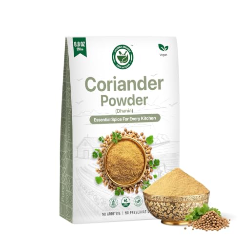 AYUSHKA ORGANIC Coriander Powder (Dhaniya Powder) Organic Ground Coriander, 8.8 Oz (250 g) Coriandrum Sativum - image 1