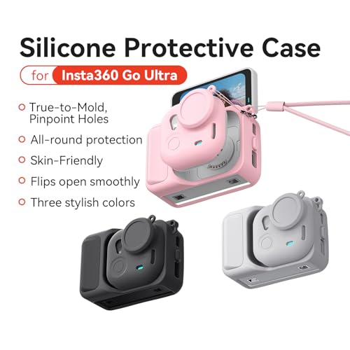 Funda de Silicona para Insta360 Go Ultra Compatible y Protectora miniatura 5