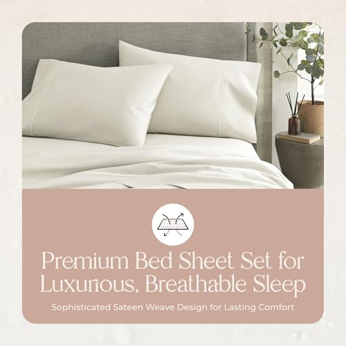 Image of Whisper Organics 100% Organic Cotton Bed Sheets with Deep Pocket 3 Pc. Set