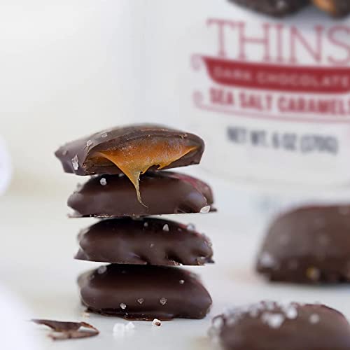 Sanders Dark Chocolate Sea Salt Caramel THINS - 6 ounce bag