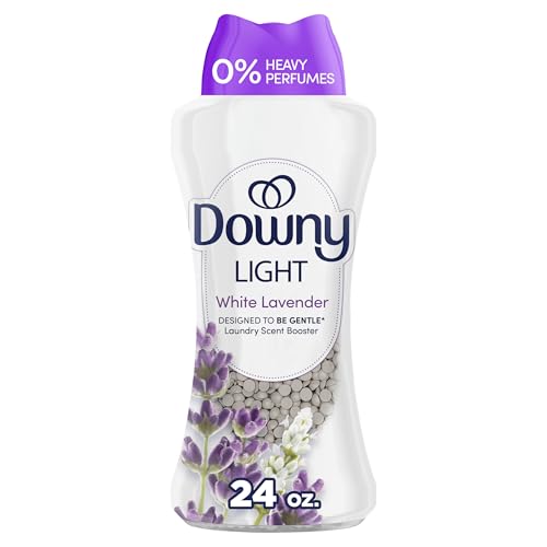 Downy Light Laundry Scent Booster Beads, White Lavender Scent, 24.0 OZ, In-wash fabric beads designed to be gentle with a light boost of scent, No Heavy Perfumes