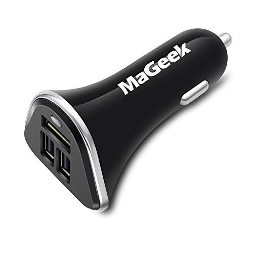 MaGeek® Auto Ladegerät 34W / 6.8A 3-Port USB Kfz Ladegerät für iPhone 6/6 Plus, iPad Air 2 / Mini 3, Galaxy S6 / S6 Edge und weitere (Schwarz) MaGeek® Auto Ladegerät 34W / 6.8A 3-Port USB Kfz Ladegerät für iPhone 6/6 Plus, iPad Air 2 / Mini 3, Galaxy S6 / S6 Edge und weitere (Schwarz)