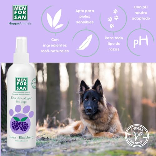 MENFORSAN Brombeer-Kölnerwasser für Hunde 125 ml - Packung mit 3 Einheiten
