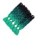 Produktbild Black/Dark Green/Green Color Long Ombre Braids Hair Jumbo Braiding Hair Extension Synthetic Box Twisting Braids Hair 24Inch 6Pcs/Lot