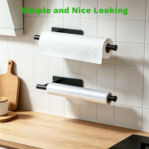 Image of SetSail Paper Towel Holder, Under Cabinet & Wall Mount Design 13 inch