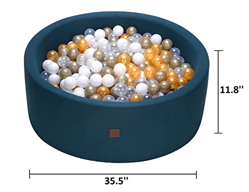 Foam Ball Pit For Toddlers 1-3 With 200 Balls Included | Baby Ball Pit | Soft Play Equipment For Kids | Round Playpen 35 X 11.8 In #TOP6