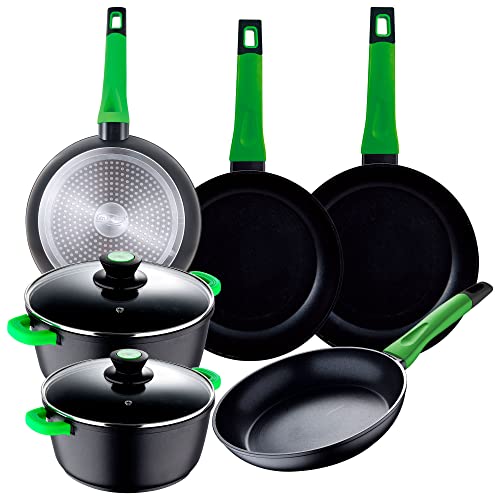 San Ignacio Batería de Cocina 8 Piezas Vitoria: 2 cacerolas con Sus Tapa de Vidrio, de Ø20x9...