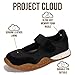 Project Cloud Womens Shoes - Lightweight Mary Jane Shoes Women with Memory Foam Insole - Non Slip Flats for Women Footwear - Women's Fashion Sneakers 2025 (Donna, BLK, 10)
