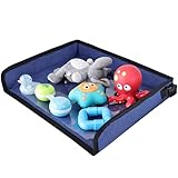 Kids Travel Tray Table Cover with Pockets, Airplane Tray Cover Kids, Toddler Airplane Travel Essentials for Plane or Train, Toddler Travel Essential Must-Haves and Flying Supplies (Blue)