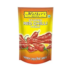 Mother's RECIPE Stuffed Red Chilli Pickle Pouch, 200 g
