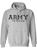 Army Veteran BLACK logo Hooded Sweatshirt