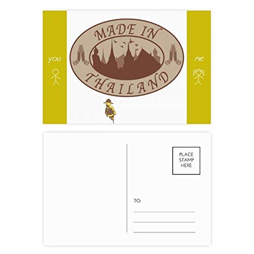 Jeu de cartes postales Thaïlande de remerciement 20pcs pour collection et message