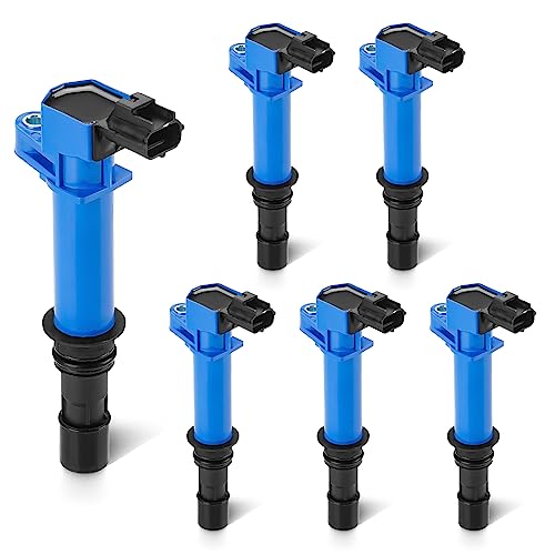 Blue Set of 6 Ignition Coil Pack 3.7L 4.7L Compatible