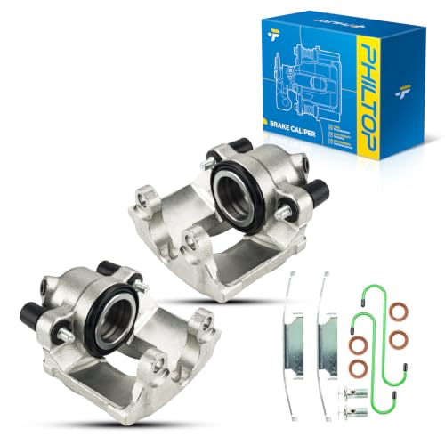 Image of PHILTOP Front Brake Caliper for BMW 325i 325Ci, Silver Set of 2
