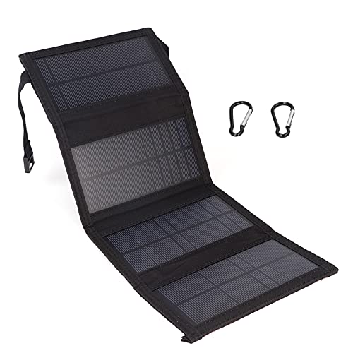 Painel Solar Portátil de 20 W, Painel Solar USB Dobrável, Carregador Solar à Prova D'água IP65 para Camping, Mochila, Caminhada, Compatível Com Telefones Celul
