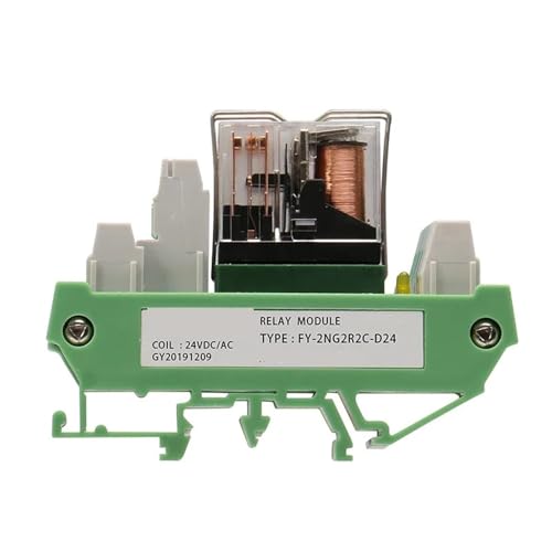 Relais interface PLC 12V 24V AC DC module rail 2 canaux 2NO2NC DPDT - 2