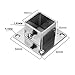 IEUDNS 5x Square Post Flange Post Fittings Support Multipurpose Stainless Steel Post Base Deck Supports Porch Railing Mailbox Posts, Inner Dia 30mm