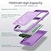 Battery Case for iPhone 15Pro (6.1Inch), Real 7500mAh Ultra Slim Portable & 15W Fast Charging, Rechargeable Protective Extended Charger Case Cover Only for iPhone 15Pro Charging Case-Purple