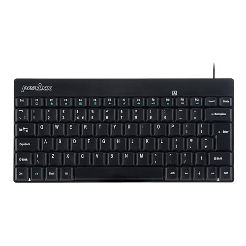 Image of Perixx PERIBOARD-422 Wired USB-C Mini Keyboard, USB Type C Connector, UK QWERTY
