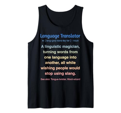 Traductor de Idiomas Divertidos Camiseta sin Mangas