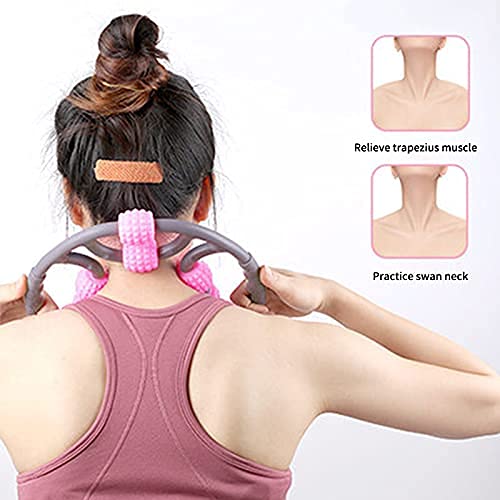 HDR MALL Fit Roller Pro Trigger Point Massager Tool for Fascia, Neck, Arm, Elbow, Hand, Leg, Calf, Handle Foam Roller After Workout Exercise Muscle Soreness Relieve Pain (9 Wheel-Multicolor) 2