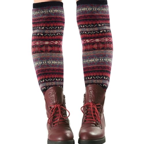 Polainas bohemias largas de punto y calentadores de invierno para botas 7