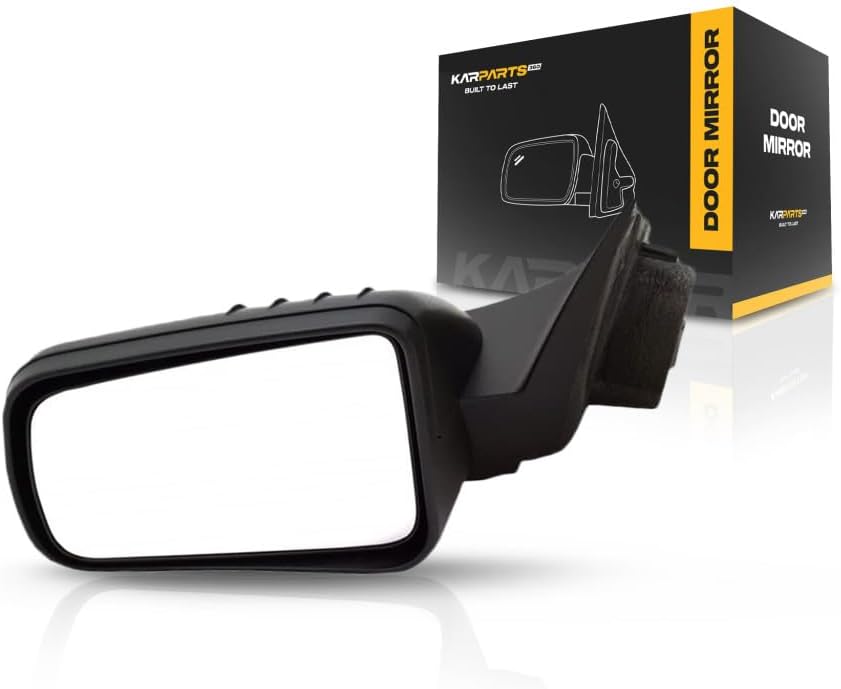 For Ford Focus 2008 2009 2010 2011 Door Mirror Driver Side | Power | With 1 Paintable and 1 Textured Black Cap | Replacement For FO1320403, FO1320318 | 8S4Z17683BA-PFM