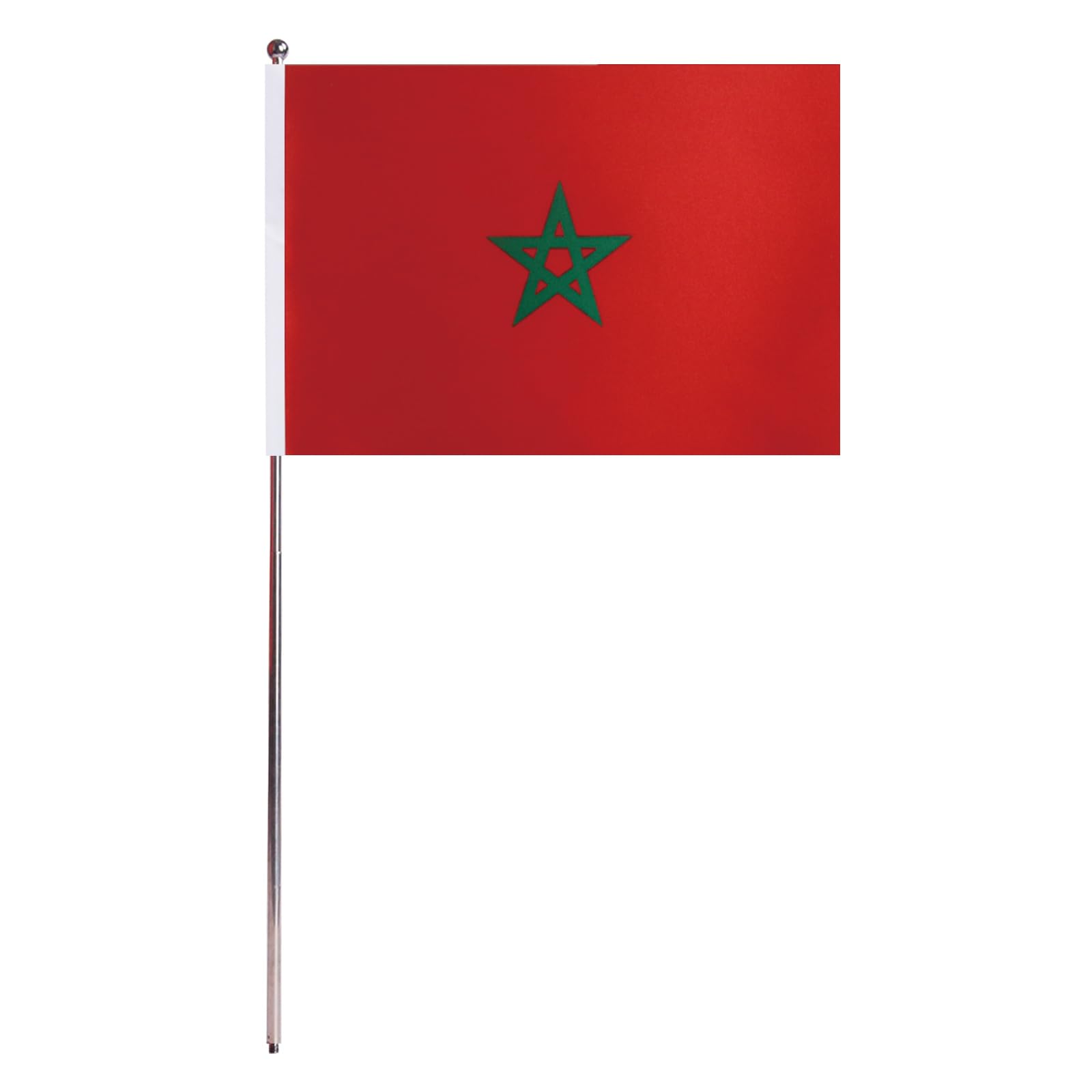 AZ FLAG - Drapeau De Table Maroc Prestige - Drapeau Marocain De Bureau En Satin Avec Hampe De 30cm Et Socle En Métal - 22x15 cm