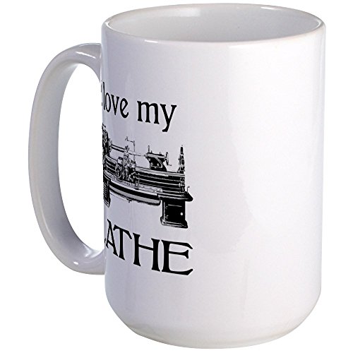 CafePress I Love My Lathe Large Mug Ceramic Coffee Mug, Tea Cup 15 oz