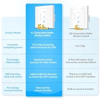 SMARTERCURRY WLAN Rollladenschalter [6.1Gen], Smart LED Jalousien Schalter mit Timer, Kindersicherung, Rollladensteuerung kompatibel mit Echo Alexa/Google, 2 Stück | Weiß – Ansicht 2