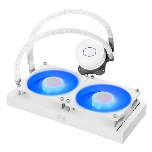 2 Cooler Master MasterLiquid ML240L V2 RGB White Edition Refrigeración Líquida para CPU - Efectos de Iluminación más Brillantes, Bomba 3ª Gen, Radiador y Doble Ventilador SickleFlow RGB 120mm - Blanco
